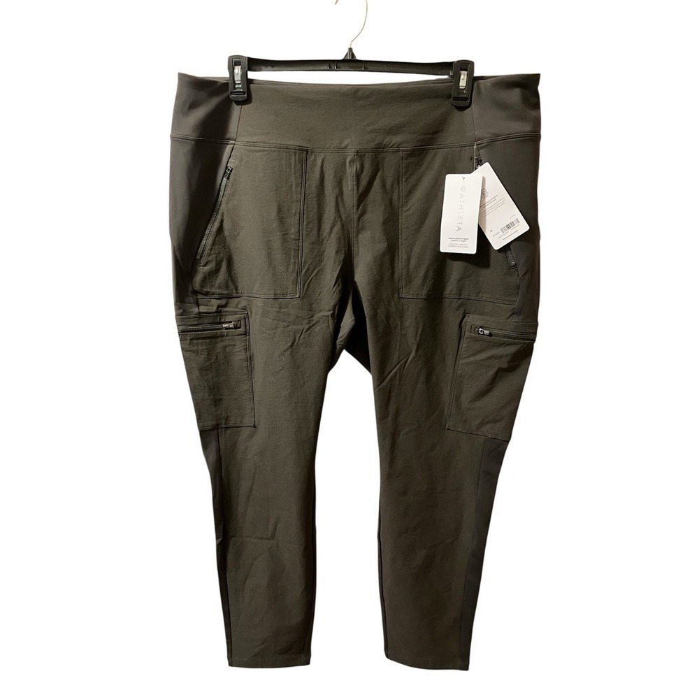 ATHLETA Headlands Hybrid Cargo ll Tight Olive Green Pants NWT Plus 24 Legging